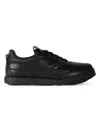 Givenchy Black Calf Leather Bos Taurus Low Top Sneakers In Black