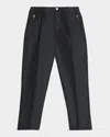 Givenchy Men's Zip-pocket Pleated Joggers In Black