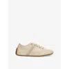 Givenchy Mens Beige Branded Mesh And Suede Low-top Trainers Eur 37 / 4 Uk In Neutral