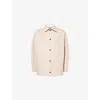 Givenchy Mens Beige Relaxed-fit Brand-patch Cotton-poplin Jacket Xl In Pink