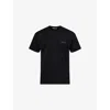 Givenchy Black Crewneck T-shirt With Logo Patch On The Front In Cotton Man In Black