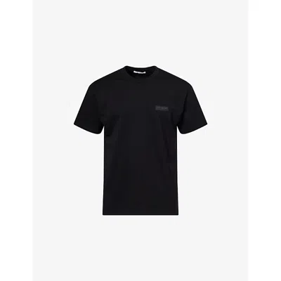 GIVENCHY MENS APPLIQUÉ LOGO COTTON T-SHIRT BLACK XL