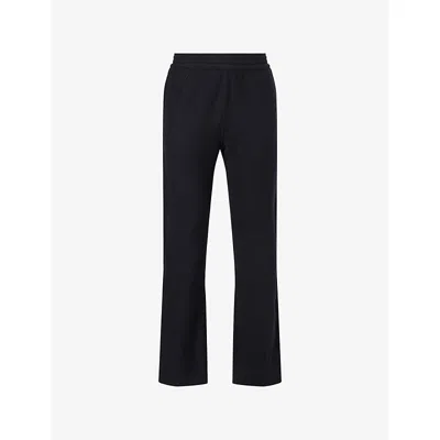Givenchy Mens Black Brand-embroidery Straight-leg Cotton-jersey Jogging Bottoms
