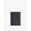 Givenchy Mens Black Foil-logo Folded Leather Card Holder In Black