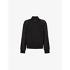 Givenchy Mens Black Monogram-jacquard Classic-fit Wool-blend Varsity Jacket In Black