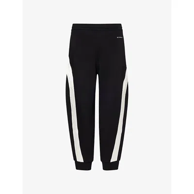 GIVENCHY MENS BLACK OPEN SEAM CONTRAST COTTON-JERSEY JOGGING BOTTOMS