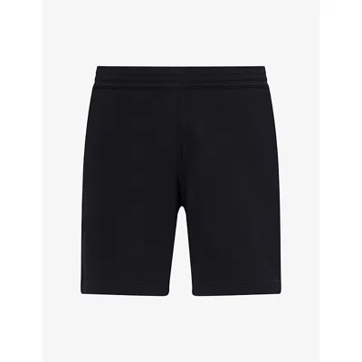 Givenchy Mens Black Relaxed-fit Cotton Sweat Shorts