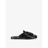 Givenchy Black Leather Slippers