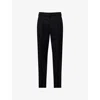 Givenchy Mens Black Tapered-leg Belted Wool Trousers In Black