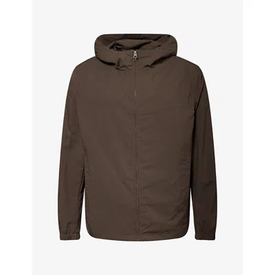 Givenchy Mens Brown Drawstring-hem Relaxed-fit Shell Jacket