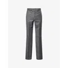Givenchy Mens Light Grey Melange Classic-fit Tailored Wool Trousers In Gray