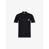 Givenchy Dark Blue Polo Shirt With Logo Embroidery Men In Blue