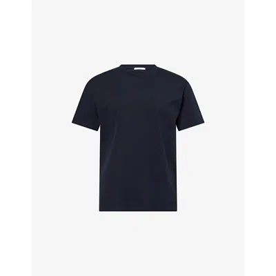 Givenchy Mens Dark Navy Regular-fit Logo-print Cotton-jersey T-shirt
