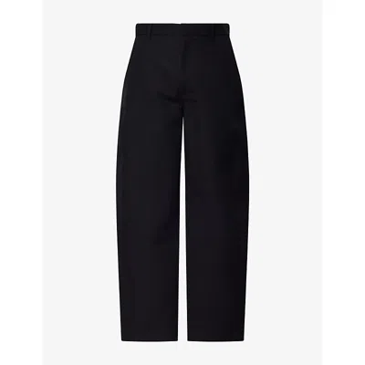 Givenchy Mens  Couture Seams Wide-leg Cotton Trousers In Black