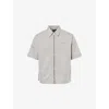 Givenchy Zipped Shirt In Monogram 72 Jacquard In Gray