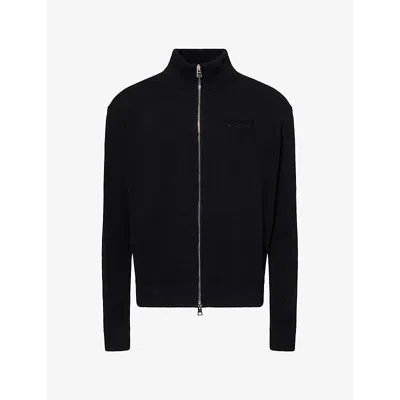 Givenchy Mens  Zip-up Wool And Cashmere-blend Cardigan In Black