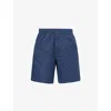 Givenchy Monogram Pattern Bermuda Shorts With Back Pocket In Grey Blue
