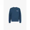 Givenchy Timeless Crewneck Sweater With Ribbed Details In Petrol Blue
