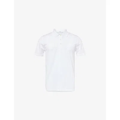Givenchy Mens White Brand-patch Regular-fit Cotton-piqué Polo Shirt