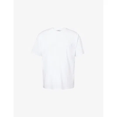 Givenchy Mens White Embroidered Brand-patch  Regular-fit Cotton T-shirt