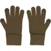 Givenchy Merino Wool Gloves In Black Khaki