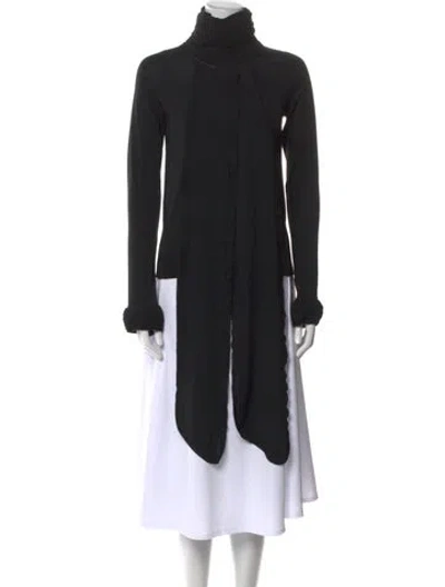 Pre-owned Givenchy Merino Wool Mock Neck Sweater In Black