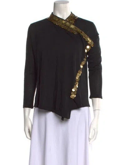 Pre-owned Givenchy Merino Wool Mock Neck Sweater In Black