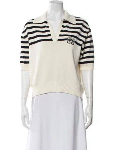 Pre-owned Givenchy Merino Wool Striped Sweater In Neutrals
