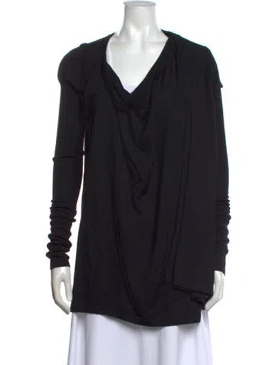 Pre-owned Givenchy Merino Wool V-neck Sweater In Black