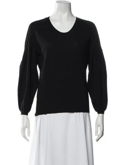 Pre-owned Givenchy Merino Wool V-neck Sweater In Black