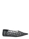Givenchy Mesh Pointed Ballerina Shoes In Black