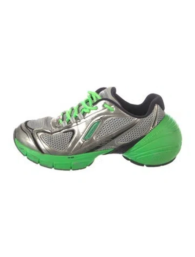 Pre-owned Givenchy Mesh Athletic Sneakers In Metallic/silver