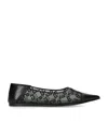 Givenchy Mesh Pointed Ballerina Shoes In Black
