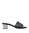 Givenchy Logo Fabric Sandals Sculpture Heel In Black