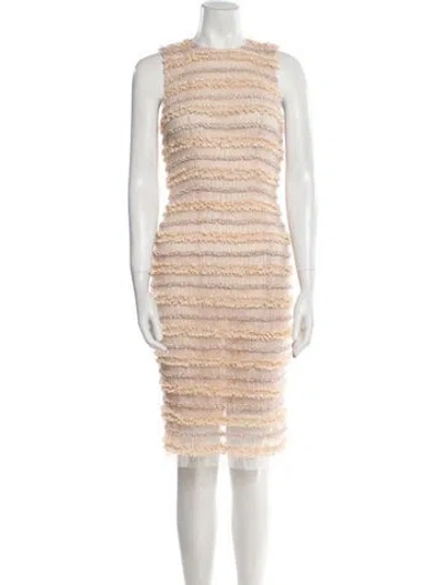 Pre-owned Givenchy Mesh Knee-length Dress In Neutral