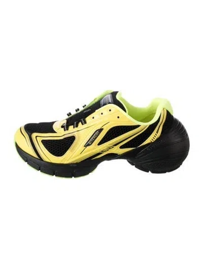 Pre-owned Givenchy Mesh Mesh Accents Athletic Sneakers In Yellow