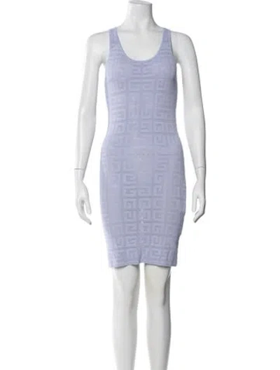 Pre-owned Givenchy Mesh Mini Dress W/ Tags In Blue