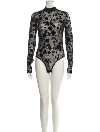 Pre-owned Givenchy Mesh Mock Neck Bodysuit In Multi