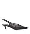 Givenchy 4g Mesh Patent Slingback Pumps In Black