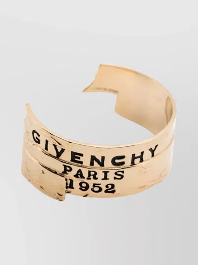 Givenchy Metal And Enamel Open Cuff Earrings In Gold