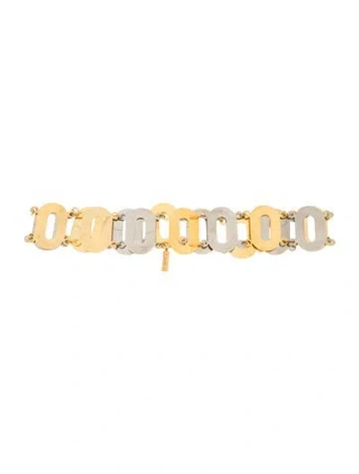 Pre-owned Givenchy Metal Chain-link Belt In Gold