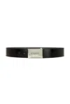 Givenchy Adjustable Reversible Metal Shape Belt In Black