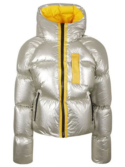 Givenchy Metallic Exterior Puffy Coat In Gray