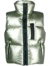 Givenchy Laminated Sleeveless Puffer In Green