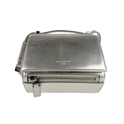 Pre-owned Givenchy Metallic Gray Leather Shoulder Bag ()