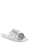 Givenchy Metallic Slide Sandal In Silvery