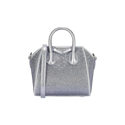 Pre-owned Givenchy Micro Anitgona Bag In Satin With Strass 'lavender' | Purple | Women's Size Onesize
