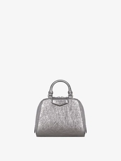 Givenchy Micro Antigona Cube Bag In Laminated Leather In Multicolor