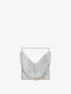 GIVENCHY MICRO CUT OUT BAG IN SATIN AND STRASS WITH FRAME