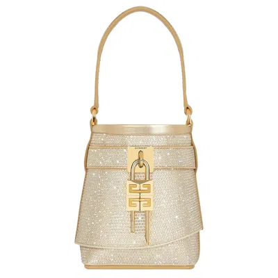 Pre-owned Givenchy Micro Shark Lock Bucket Bag 'blond' | Tan | Women's Size Onesize